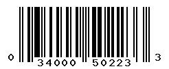 UPC barcode number 034000502233