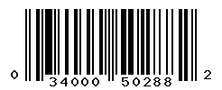 UPC barcode number 034000502882