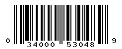 UPC barcode number 034000530489