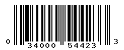 UPC barcode number 034000544233