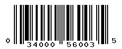 UPC barcode number 034000560035