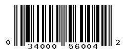 UPC barcode number 034000560042