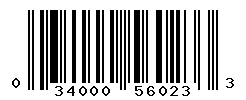 UPC barcode number 034000560233