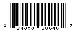 UPC barcode number 034000560462