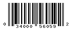 UPC barcode number 034000560592