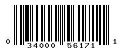 UPC barcode number 034000561711