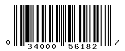 UPC barcode number 034000561827