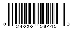 UPC barcode number 034000564453