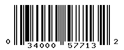 UPC barcode number 034000577132