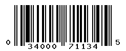 UPC barcode number 034000711345