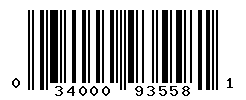 UPC barcode number 034000935581