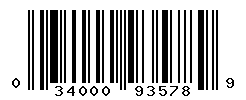 UPC barcode number 034000935789