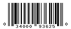 UPC barcode number 034000936250