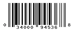 UPC barcode 034000945368