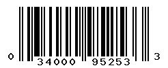 UPC barcode 034000952533