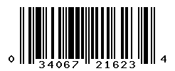 UPC barcode number 034067216234