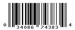 upc 034086743834 barcode image
