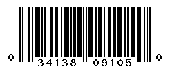 UPC barcode number 034138091050