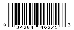 UPC barcode number 034264402713