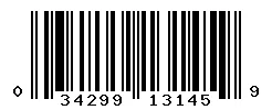 UPC barcode 034299131459