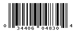 UPC barcode number 034406048304