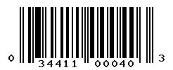 UPC barcode number 034411000403