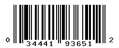 UPC barcode number 034441936512