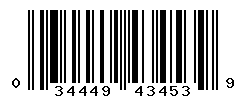 UPC barcode number 034449434539