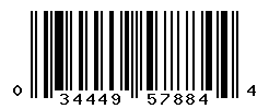 UPC barcode number 034449578844
