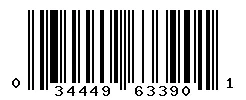 UPC barcode 034449633901