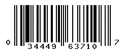 UPC barcode 034449637107