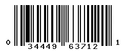 UPC barcode 034449637121