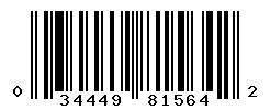 UPC barcode number 034449815642
