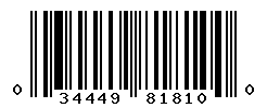 UPC barcode number 034449818100