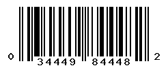 UPC barcode number 034449844482