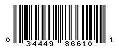 UPC barcode number 034449866101