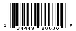 UPC barcode number 034449866309