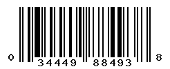 UPC barcode number 034449884938