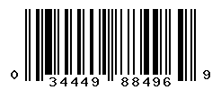 UPC barcode number 034449884969