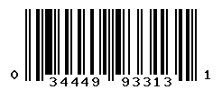 UPC barcode number 034449933131
