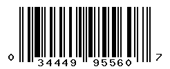 UPC barcode number 034449955607