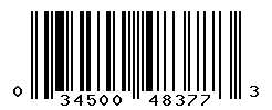 UPC barcode number 034500483773