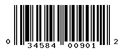 UPC barcode number 034584009012