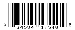 UPC barcode number 034584175465