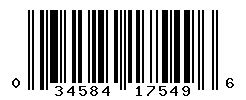 UPC barcode number 034584175496