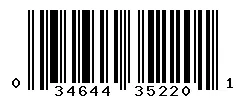 UPC barcode 034644352201