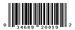 UPC barcode number 034689200192