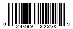 upc 034689202509 barcode image