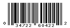 upc 034722604222 barcode image