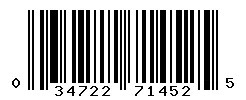 UPC barcode 034722714525